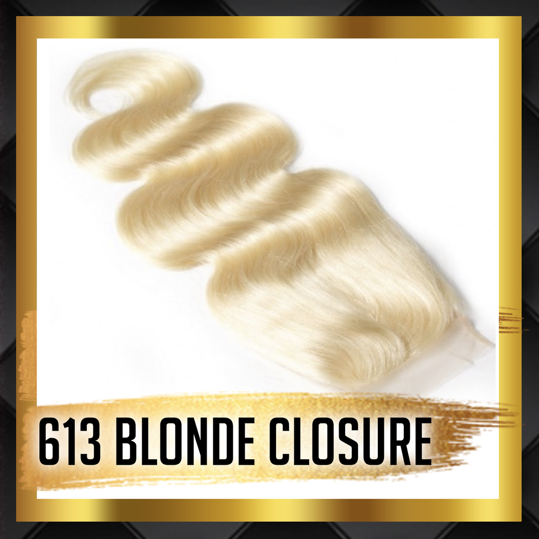 4 x 4 Blonde 613 Closure